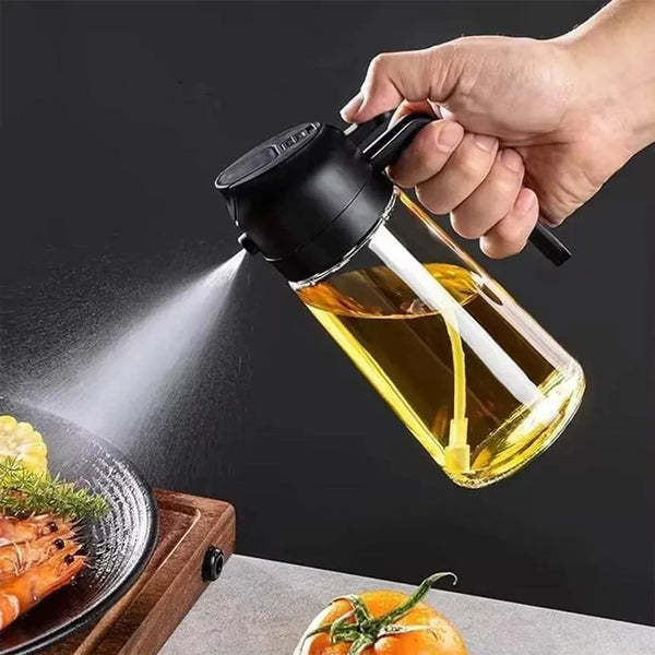 Glass Oil Sprayer with Spray Nozzle (2-in-1 Pour & Spray)