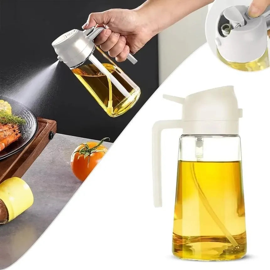 Glass Oil Sprayer with Spray Nozzle (2-in-1 Pour & Spray)