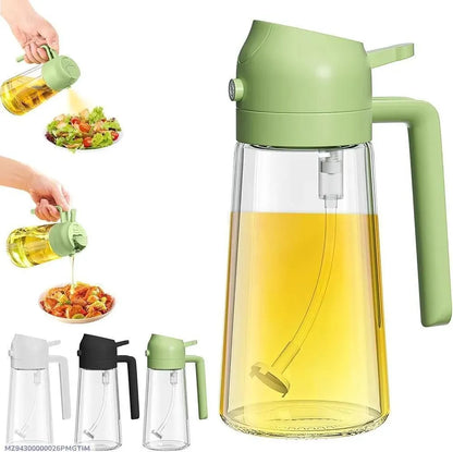 Glass Oil Sprayer with Spray Nozzle (2-in-1 Pour & Spray)